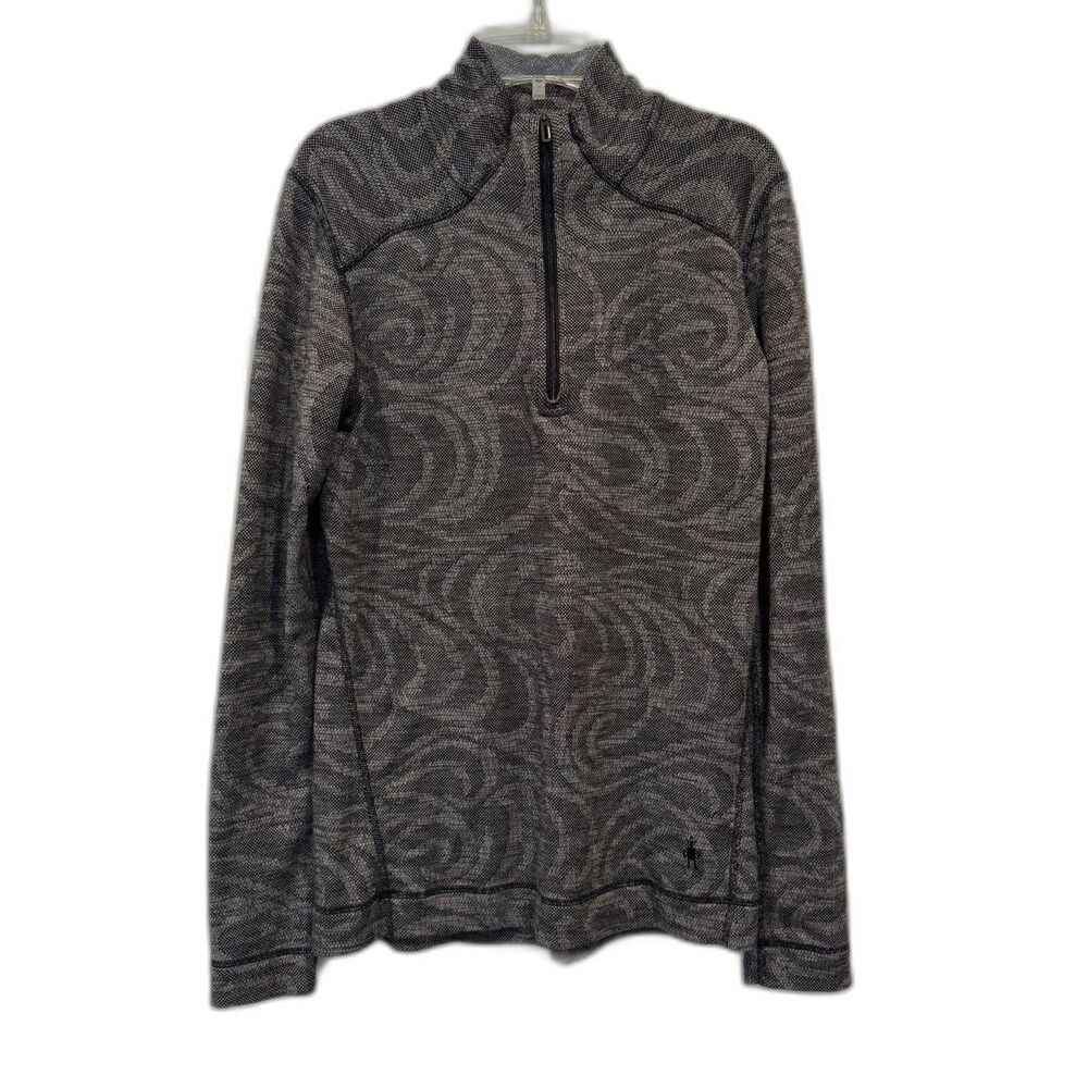 Smartwool Quarter Zip Merino 250 Sweater Gray Base Layer Gorpcore Women Large